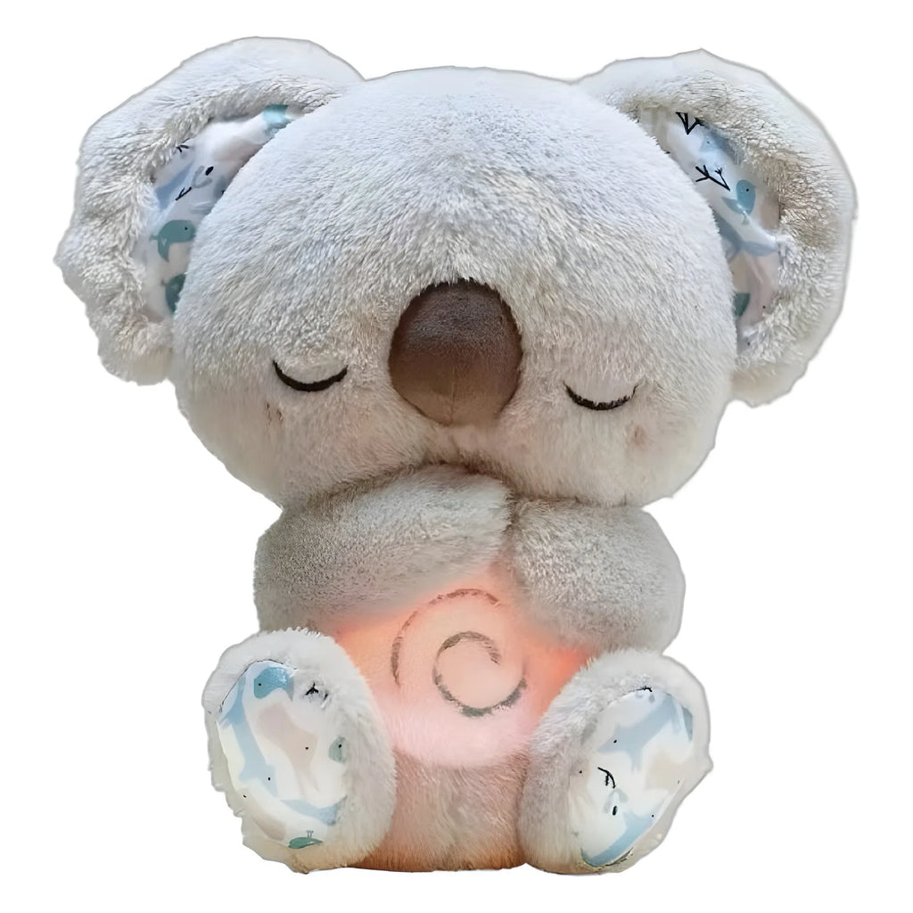 NEW Koala Plush Sleep Aid with Soft Glow Night Light Calming Music and Simulated Breathing Comforting Bedtime Comfort Toys