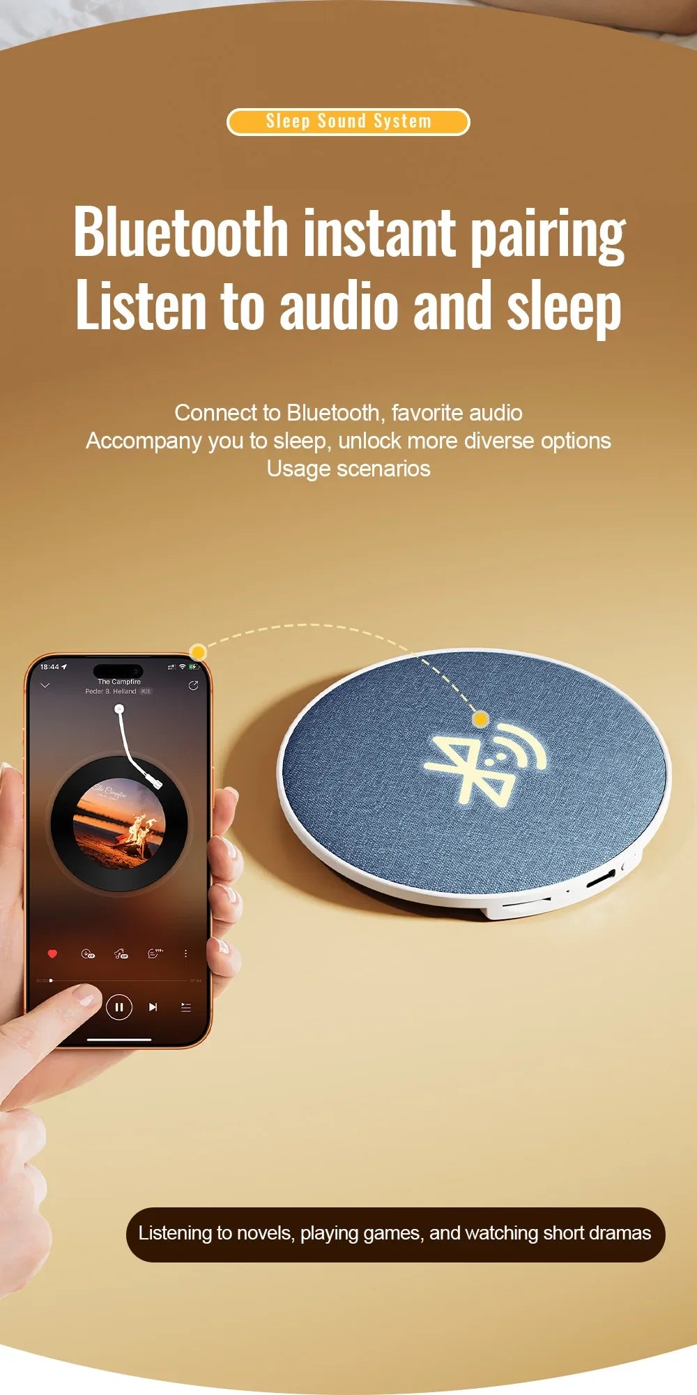 Under Pillow Sleep Speaker — Deep Sleep Without Earbuds